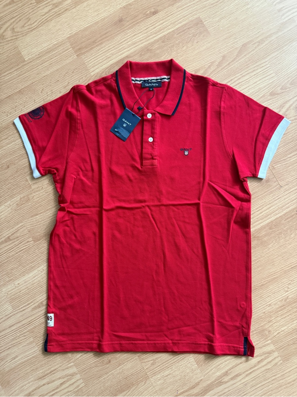 Gant Men’s Red Polo with Contrast Trim